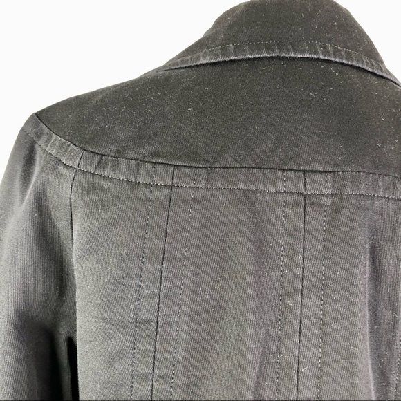 Talbots black jacket stretch slim fitting 3/4 sleeves 10 - Picture 5 of 9